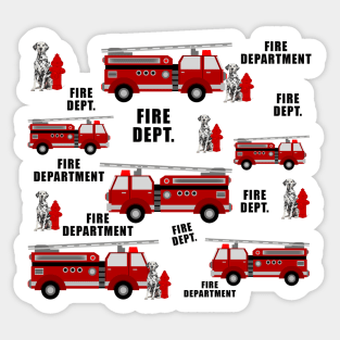 Fun Kids Firefighter Gifts, Firetrucks and Dalmations Sticker